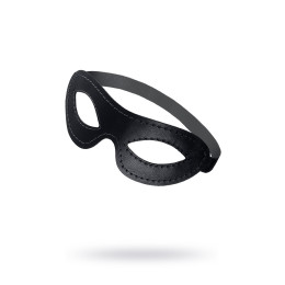 Маска Pecado BDSM, открытая овальная, натуральная кожа, черная