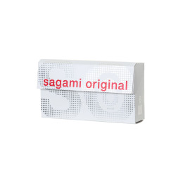 Презервативы Sagami, original 0.02, полиуретан, ультратонкие, гладкие, 19 см, 5,8 см, 6 шт.