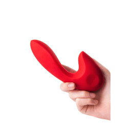 Нереалистичный вибратор Sense Max, силикон, красный, 16 см