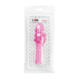 Насадка на пенис с шариками TOYFA Basic, TPE, розовый, 14 см