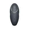 Вибромассажер Satisfyer Tap & Climax 1, силикон, серый, 11 см