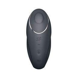 Вибромассажер Satisfyer Tap & Climax 1, силикон, серый, 11 см