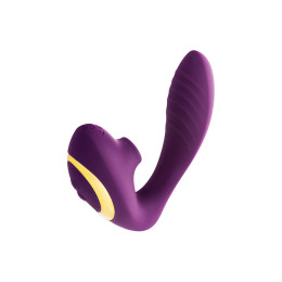 Массажер с двойной стимуляцией L'Eroina Mave, силикон, фиолетовый, 14 см