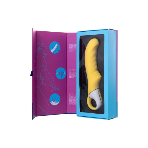 Нереалистичный вибратор Satisfyer Vibes Yummy Sunshine, силикон, желтый, 22,5 см.