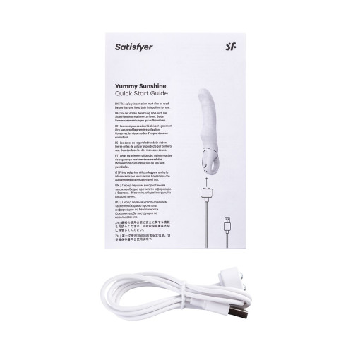Нереалистичный вибратор Satisfyer Vibes Yummy Sunshine, силикон, желтый, 22,5 см.