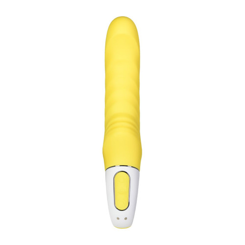 Нереалистичный вибратор Satisfyer Vibes Yummy Sunshine, силикон, желтый, 22,5 см.