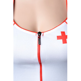 Костюм медсестры Candy Girl Angel (платье, стринги, головной убор, стетоскоп), белый, XL