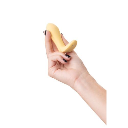 Анальный вибратор Satisfyer Intensity Plug Connect App, силикон, желтый, 9 см
