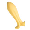 Анальный вибратор Satisfyer Intensity Plug Connect App, силикон, желтый, 9 см