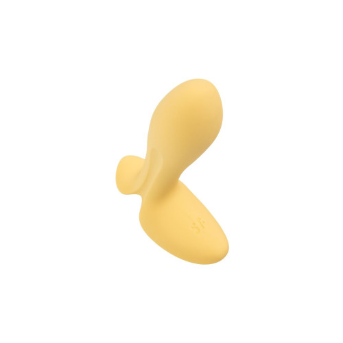 Анальный вибратор Satisfyer Intensity Plug Connect App, силикон, желтый, 9 см