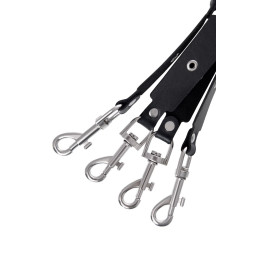 Сцепка Pecado BDSM, крестообразная с карабинами, для фиксации рук и ног, натуральная кожа, черный