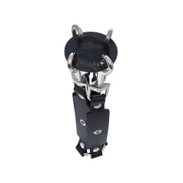 Сцепка Pecado BDSM, крестообразная с карабинами, для фиксации рук и ног, натуральная кожа, черный