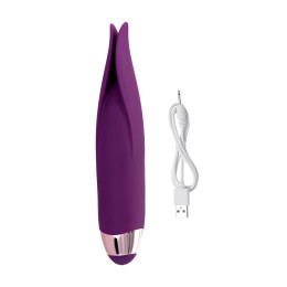 Вибростимулятор L'Eroina Flo, силикон, фиолетовый, 18,5 см