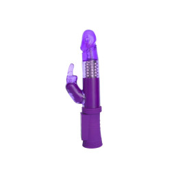 Вибратор с клиторальным стимулятором A-Toys by TOYFA, TPR, фиолетовый, 22 см