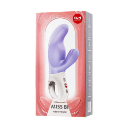 Вибратор с клиторальным стимулятором Fun Factory MiSS BI, силикон, сиреневый, 17 см