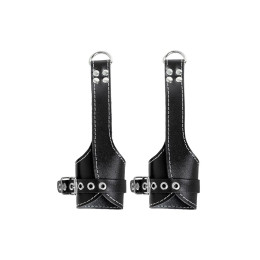 Подвес Pecado BDSM, «мягкий» с белой строчкой, натуральная кожа, чёрный