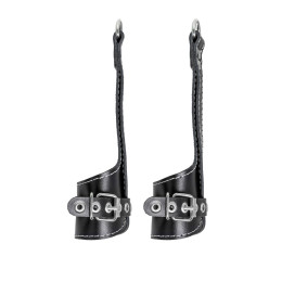 Подвес Pecado BDSM, «мягкий» с белой строчкой, натуральная кожа, чёрный