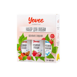 Набор гелей-смазок Yovee для любви (721004+721008+721052), вкус(клубн+клубн/дыня)+увл(гиалур),3х50мл