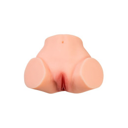 Мастурбатор реалистичный в форме полуторса, с 2 любовными входами ТPE, телесный, 3,7кг (в белой коро