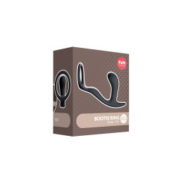 Анальная втулка с эрекционным кольцом Fun Factory BOOTIE RING, силикон, чёрная, 13 см