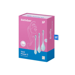Набор вагинальных шариков Satisfyer YONI Power 2, силикон, голубой