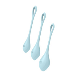 Набор вагинальных шариков Satisfyer YONI Power 2, силикон, голубой