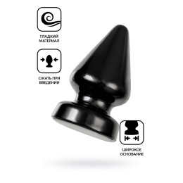 Анальная втулка POPO Pleasure by TOYFA Draco α, PVC, черная, 18 см, Ø 9,5 см