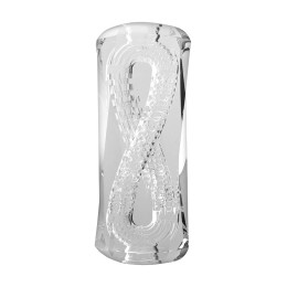 Мастурбатор нереалистичный MensMax XROSS BEADS×ROCK OPEN, TPE, прозрачный, 14,2 см