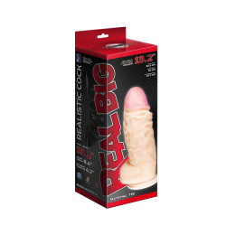 Фаллоимитатор неоскин - СУПЕРГИГАНТ с присоской, TPR, телесный, 33.5 см