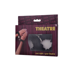 Наручники меховые TOYFA Theatre, искусственный мех, чёрный, 28 см.