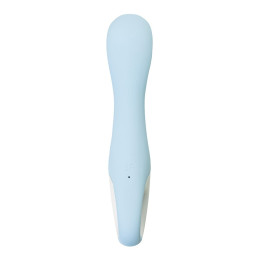 Вибратор для точки G с расширением Satisfyer Air Pump Vibrator 5 Connect App, силикон, голубой, 20см