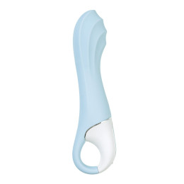 Вибратор для точки G с расширением Satisfyer Air Pump Vibrator 5 Connect App, силикон, голубой, 20см