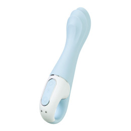 Вибратор для точки G с расширением Satisfyer Air Pump Vibrator 5 Connect App, силикон, голубой, 20см