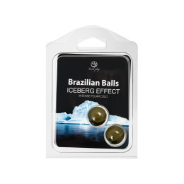 Массажное масло SECRET PLAY BRAZILIAN BALLS, ледяной эффект, 2 х 4 гр