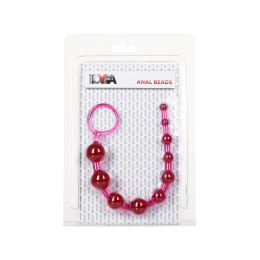 Анальная цепочка TOYFA Basic, PVC, розовый, 30 см