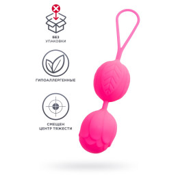 Вагинальные шарики, силикон, розовые, 15 см (в пакете)