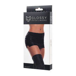 Мини-юбка LUCIANA из материала Wetlook , черное, L