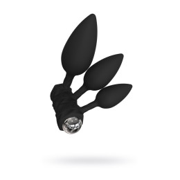 Набор анальных плагов Bathmate Anal Training Plugs VIBE, силикон, чёрный