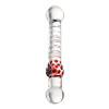 Двусторонний фаллоимитатор Sexus Glass, стекло, прозрачный, 22 см