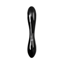 Двусторонний фаллоимитатор Satisfyer Dazzling Crystal 1, стекло, черный, 18,5 см