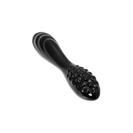 Двусторонний фаллоимитатор Satisfyer Dazzling Crystal 1, стекло, черный, 18,5 см