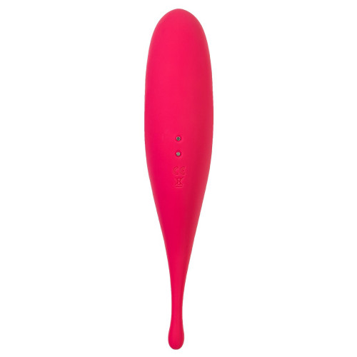 Точечный вибратор с вакуумной стимуляцией Satisfyer Twirling Pro, силикон, красный 20 см