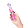 Нереалистичный фаллоимитатор TOYFA Basic Jelly Dildo S, TPE, фиолетовый, 15,5 см