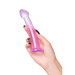 Нереалистичный фаллоимитатор TOYFA Basic Jelly Dildo S, TPE, фиолетовый, 15,5 см