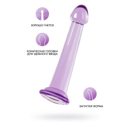 Нереалистичный фаллоимитатор TOYFA Basic Jelly Dildo S, TPE, фиолетовый, 15,5 см
