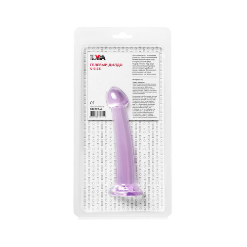 Нереалистичный фаллоимитатор TOYFA Basic Jelly Dildo S, TPE, фиолетовый, 15,5 см