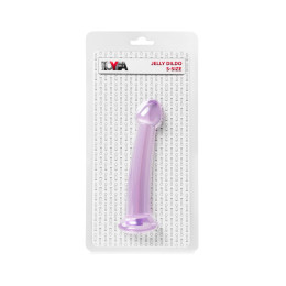 Нереалистичный фаллоимитатор TOYFA Basic Jelly Dildo S, TPE, фиолетовый, 15,5 см