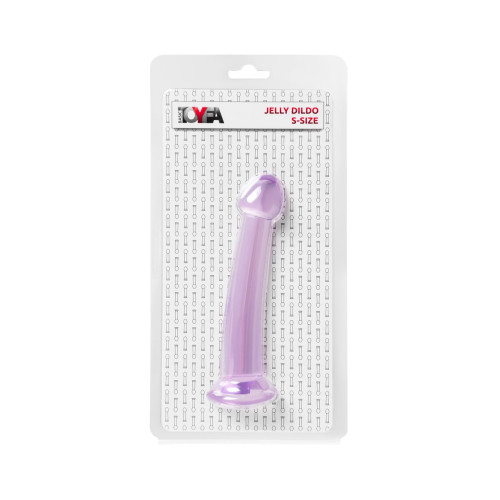 Нереалистичный фаллоимитатор TOYFA Basic Jelly Dildo S, TPE, фиолетовый, 15,5 см