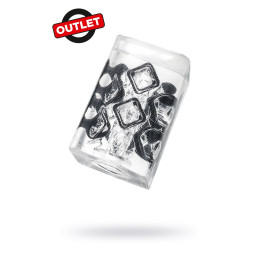 **АУТЛЕТ** Нереалистичный мастурбатор TENGA Crysta Block, TPE, прозрачный, 15,5 см