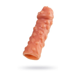 Насадка реалистичная KOKOS PENIS SLEEVE с дополнительной стимуляцией, TPE, телесная, 16.5 см